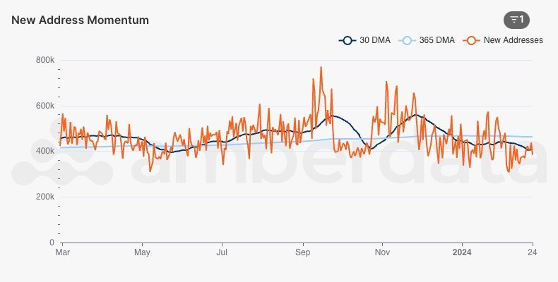 AmberLens Bitcoin new address momentum